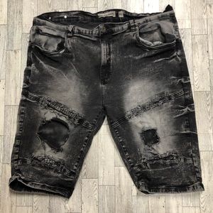 Evolution Design Jeans Dark Acid Wash Denim With Designer Rips. Mens Size 42